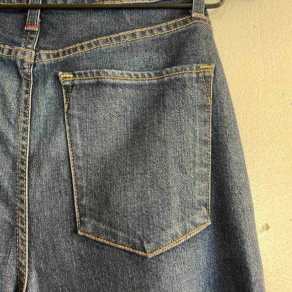 Alice + Olivia Gorgeous High-Rise Wide-Leg Jeans with exaggerated hem - Picture 9 of 9